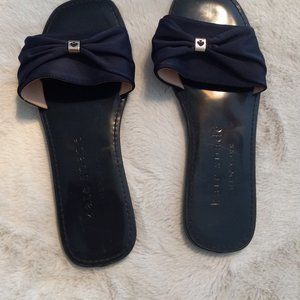 Kate Spade Navy Blue Slip On Sandals Size 9B